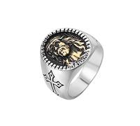 God Jesus Religion Cross Titanium Steel Men's Rings Trendy Viking Punk Hip hop Amulet for Man Boyfriend Jewelry Creativity Gift