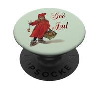 God Jul Iduna and the Magic Apples Scandinavian Holiday PopSockets Adhesive PopGrip