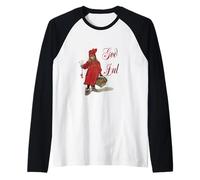God Jul Iduna and The Magic Apples Scandinavian Holiday Raglan Baseball Tee