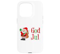 God Jul Swedish Merry Christmas Santa Case for iPhone 15 Pro