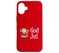 God Jul Swedish Merry Christmas Santa Case for iPhone 16 Plus