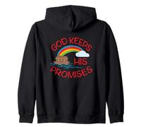 God Keeps His Promises Cute Religious Noahs Ark Zip Hoodie