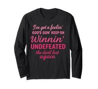 God Keeps Winnin Undefeated Christian Faith Design Long Sleeve T-Shirt