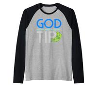 God Knows When You Dont Tip Waiter Bartender Bartending Raglan Baseball Tee