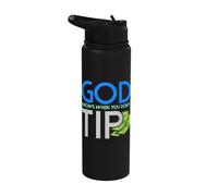 God Knows When You Dont Tip Waiter Bartender Bartending Stainless Steel Insulated Water Bottle