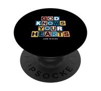 God Knows Your Hearts Luke 16:15 Bible Verse PopSockets Adhesive PopGrip