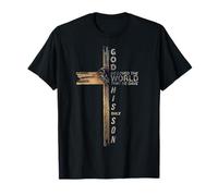 God Loved World His Only Son Cross Bible T-Shirt