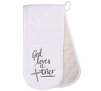 'God Loves a Trier' Double Oven Glove/Mitt (OG00029366)