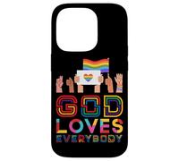 God Loves Everybody Gay Christian Rainbow Meme Case for iPhone 14 Pro