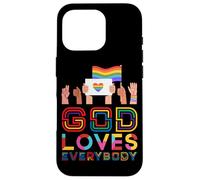 God Loves Everybody Gay Christian Rainbow Meme Case for iPhone 16 Pro