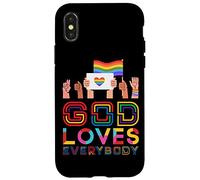 God Loves Everybody Gay Christian Rainbow Meme Case for iPhone X/XS
