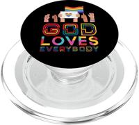 God Loves Everybody Gay Christian Rainbow Meme PopSockets PopGrip for MagSafe
