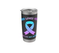 God Loves You are Not Alone Jesus Survive Suicidal Thoughts Stainless Steel Insulated Tumbler