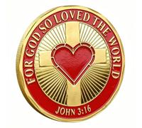 God Loves You Coin, for God So Loved The World, Gift for Men & Women, Handout Pocket Token Challenge Coin