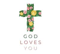 God Loves You Floral Cross Design Notebook: Sketchbook Diary |100 Lined Pages for Notes | Journal Size 8.5 x 11 Inches