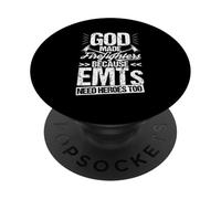 GOD MADE Firefighters BECAUSE EMTs NEED HEROES TOO PopSockets Adhesive PopGrip