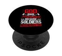 GOD MADE Firefighters BECAUSE Soldiers NEED HEROES TOO PopSockets Adhesive PopGrip