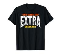 God Made Me Extraordinary - Arched Varsity - Funny Sarcastic T-Shirt