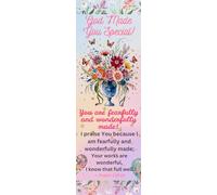 God Made You Special Bookmarks | 25 Pack | Psalm 139:14 Christian Scripture Bookmarks for Women, Kids & Sunday School | Floral Religious Gifts for Bible Study, Church, & Encouragement