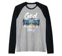 God Makes a Way (Crossing The Red Sea/Passover) Raglan Baseball Tee