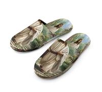 God Men's Slippers Memory Foam Indoor House Shoes Lightweight Washable Slipper 47-48_(13-14)