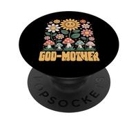 GOD-MOTHER Mother’s Day Floral Sunflower Mushroom Style PopSockets Adhesive PopGrip