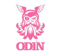 god Odin face The Viking Mascot Wall Stickers Paster Paper 57.6x92.2cm Do not Damage The Wall Surface Pink