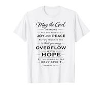 God of Hope Scripture Bible Verse Faith Spirit Romans 15:13 T-Shirt