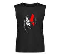 God of Kratos War Gaming Adult Men's Vests Tank Tops O-Neck 100% Cotton Undershirts Unisex Sleeveless Shirt L Black