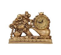 God of Ornament Table Home Living Room Desktop Pendulum Retro Meaning Wealth Desk Clock (Color : B)