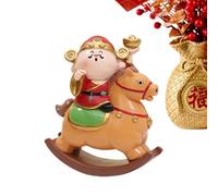 God of the Statue, Chinese Resin Home Decorations - Rocking Horse Decoration - for Car, Shop, Home, School, Office, Cafe, Bookstore, Living Room, Bedside, Party