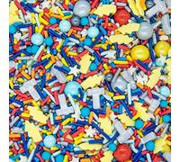 God of Thunder Superhero Sprinkles, Edible Confetti Cake Sprinkles Superhero Sprinkles for Cupcake Decorating Thunder Lightning Hammer Pearls Quin - Super Hero Sprinkles for Cake Decorating Decoration