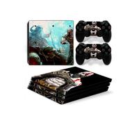 (God Of War 2) PS4 PRO PVC Stickers for Console + 2 Controllers
