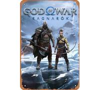 God Of War Ragnarok Ps5 Game Poster Metal Sign Tin Metal Retro Wall Decor for Home,Street,Gate,Bars,Club,Restaurants,Cafes,Store Pubs Sign Gift 8 X 12 INCH Metal Sign