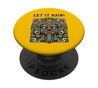 God Of Water Aztec Statue Tláloc & Ancient Mexican History PopSockets Adhesive PopGrip