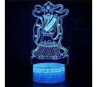 God of Wealth 3D Night Light 16 Color Change Lamp Acrylic Flat ABS Base USB Charger Home Decoration Toy Brithday Xmas Kid Children Gift