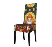 God of Wealth cartoonStretch Dining Chair Covers for Home Restaurants and banquets 20 x 18 inches