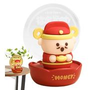 God of Wealth Figurines, Chinese Night Light, Caishen Sculpture LED Night Light - New Year Table Decor, Creative Chinese Home Decorations, Nursery Night Light for Bedrooms