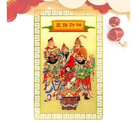 God Of Wealth Gold Card, Chinese Copper God Of Wealth, Year Of The Snake Caishen Card, Exquisite Craftsmanship, Easy To Carry, 8cm/3.15 Inches For Auspicious. Success, Wealth