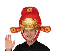 God Of Wealth Hat - Plush Cosplay Head Accessory | New Year Cover | For Halloween Costume Parties Conventions Comics Cinema Content Creators