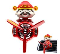 GOD OF WEALTH PILOT AIR FRESHENER - Diffuser with Vent Clip for Car | Exquisite Air Conditioning Outlet Clip, New Year Car Air Freshener for Truck, SUV and Sedan, Decoration