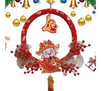 God of Wealth Sign, God of Wealth, Vietnamese Pendant, Wall Mounted Pendant with Shaking Head, New Year Wealth Ornament for the Holiday New Year