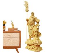 God of Wealth Statue,Chinese God of Wealth Statue | Desktop Guan Yu Wooden Figure,Chinese Fengshui Statue Craft, Decorative Figures for Home Decor, Table Sculpture