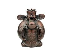 God of Wealth Wencaishen Tsai Shen Yeh Statue Brass Statue Ornament Wealth Fortune Crafts Mascot Bring More Wealth for You,Gift,Brown (Color : Brown)