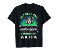 God Once Said Akita Dog Lover Funny Dogs Puppy Value Graphic T-Shirt