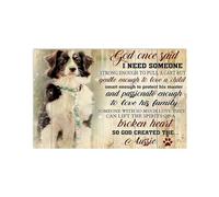 God Once Said Aussie Dog Pet Lover Retro Metal Tin Sign 8X12 Inches