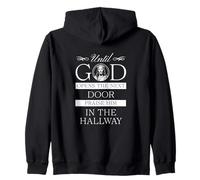 God Opens Doors Graphic Praise Him Jesus Faith Christian Zip Hoodie