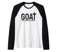God Over All Things Christian Faith - Bible Verse Religious Raglan Baseball Tee