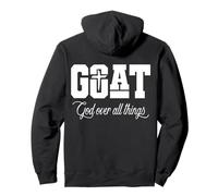 God Over All Things GOAT Christian Faith Pullover Hoodie