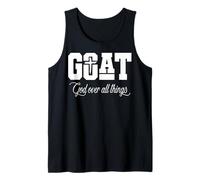 God Over All Things Goat Christian Faith Tank Top